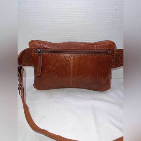 🔥🔥🔥 Spikes & Sparrow Genuine Leather Waist Belt Bag HANDS FREE Brandy New - Picture 5 of 14